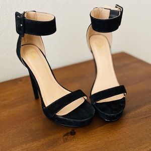 Black Faux Suede Heels (Windsor!)